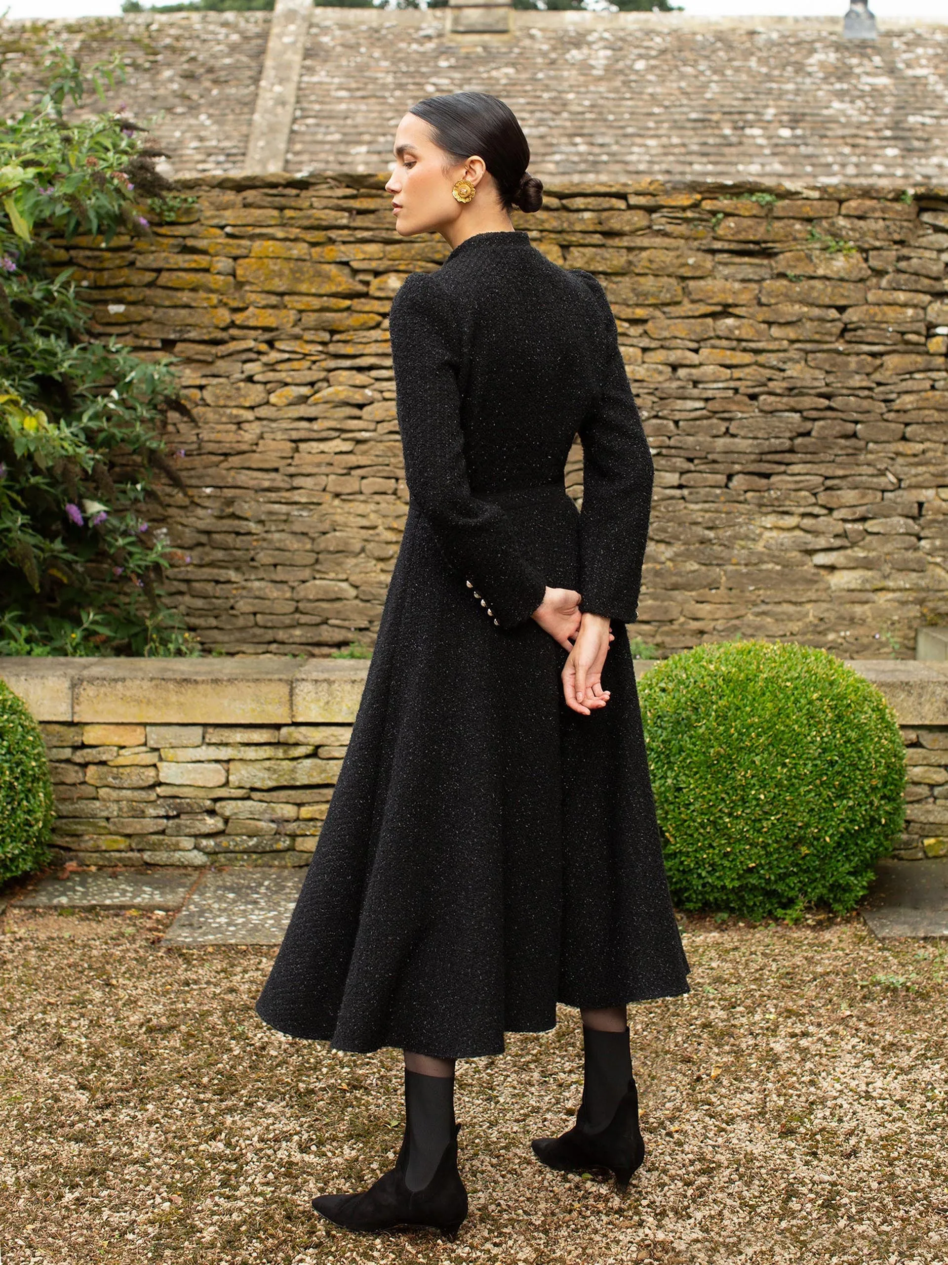 Ahana sparkle boucle dress