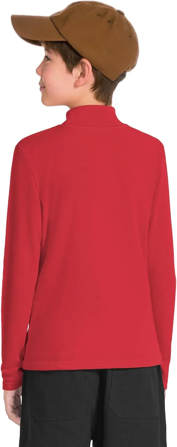 Auranso Boys Girls Long Sleeve Turtleneck Shirts Unisex Warm Solid Turtle Neck T-Shirts