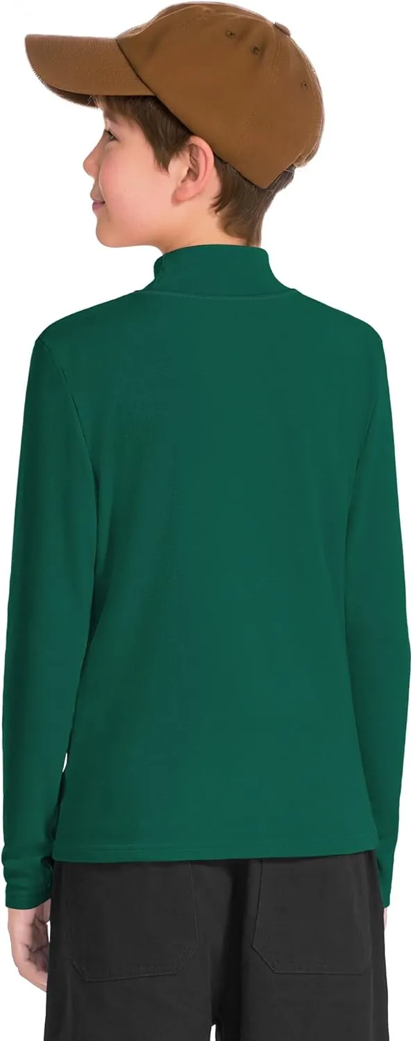 Auranso Boys Girls Long Sleeve Turtleneck Shirts Unisex Warm Solid Turtle Neck T-Shirts