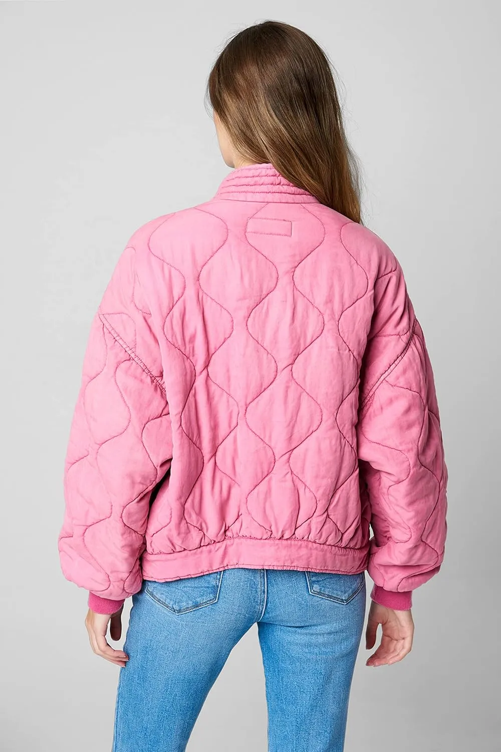 [BLANKNYC] Womens Luxury Clothing Tencel Drop Shoulder Quilted Jacket