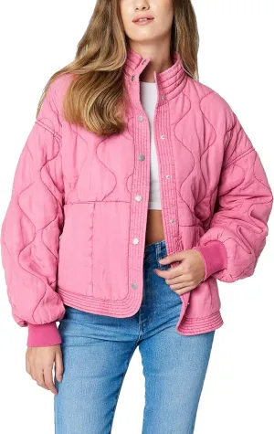 [BLANKNYC] Womens Luxury Clothing Tencel Drop Shoulder Quilted Jacket