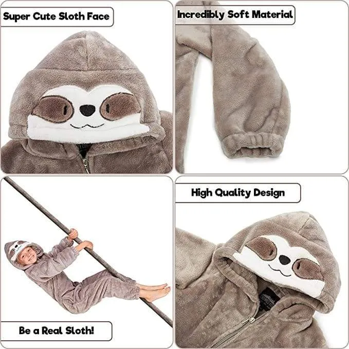 CityComfort Animal Sloth Onesie for Kids - Super Soft Sleepsuit