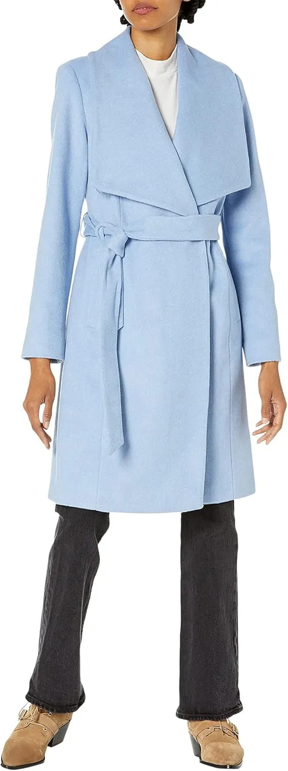 Cole Haan Women's Belted Wool Classically Elegant Coat for Year-Round Style