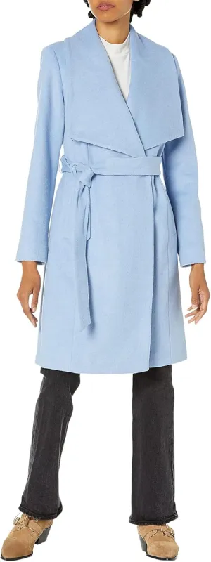 Cole Haan Women's Belted Wool Classically Elegant Coat for Year-Round Style