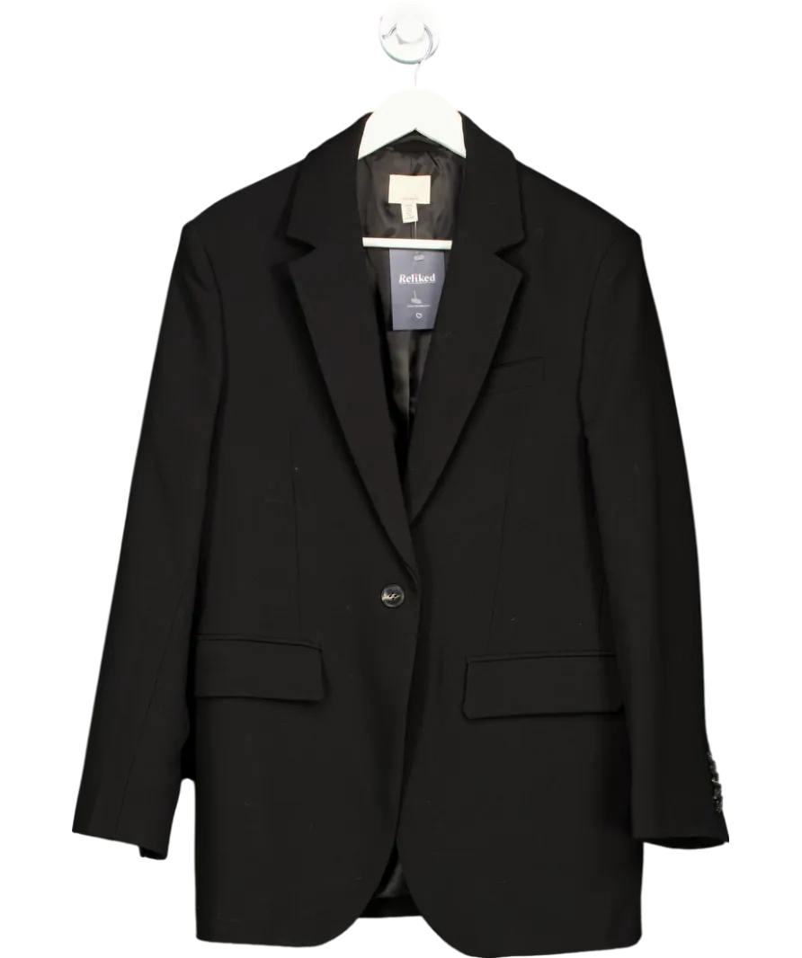 H&M Black Wool-blend Blazer UK 36" CHEST
