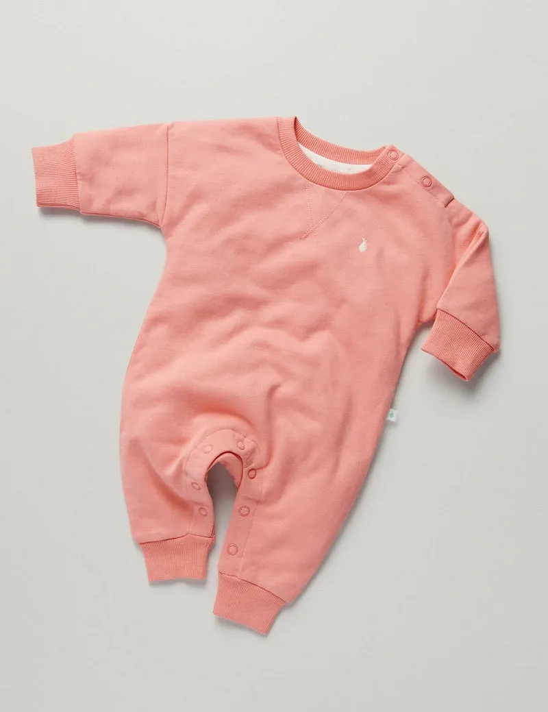 Little Green & Co Core Track Onesie - Peach