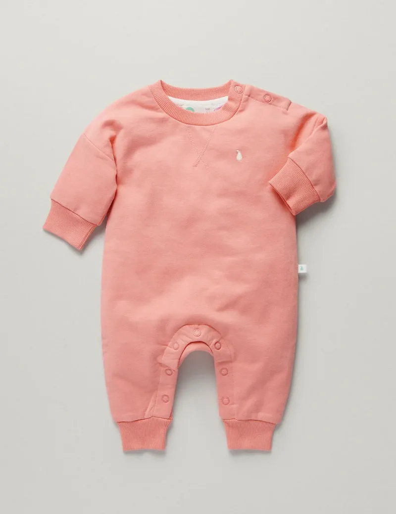 Little Green & Co Core Track Onesie - Peach