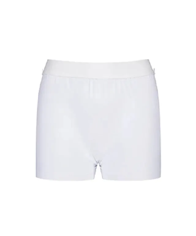 Preppy Style Women's Knitted Flared Skirt - White