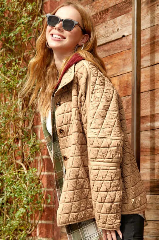 Rosie Soft Slouchy Oversized Quilted Jacket