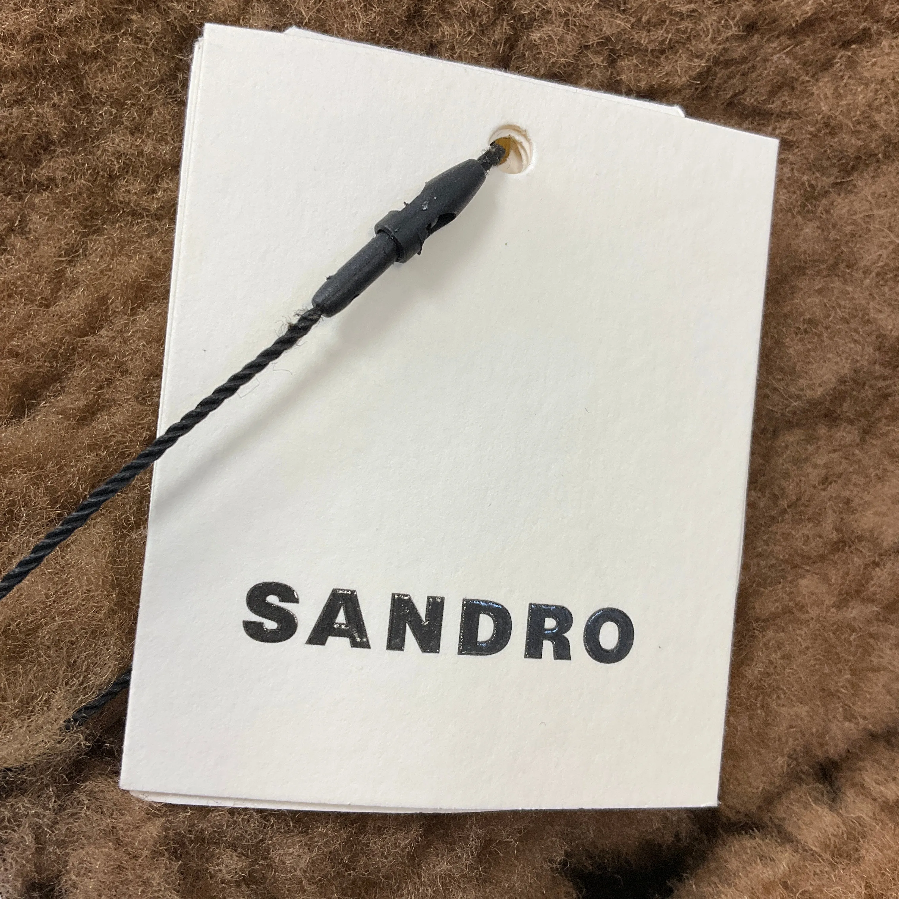 Sandro Tan Lamb Shearling Coat