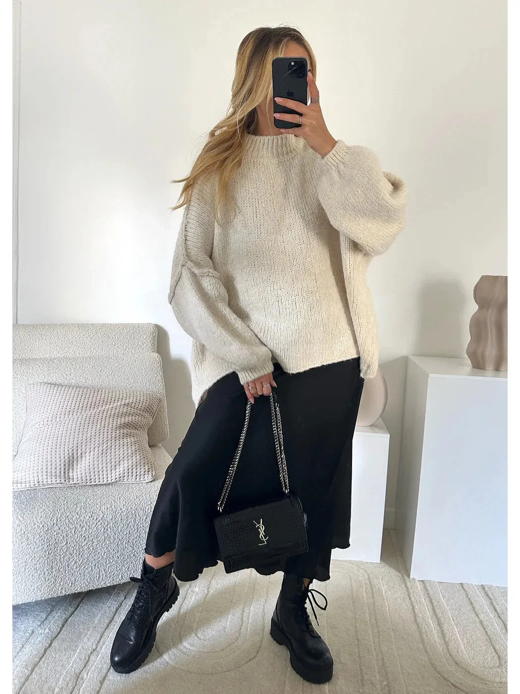 Slouchy Fit Oversized  Drop shoulder jumper