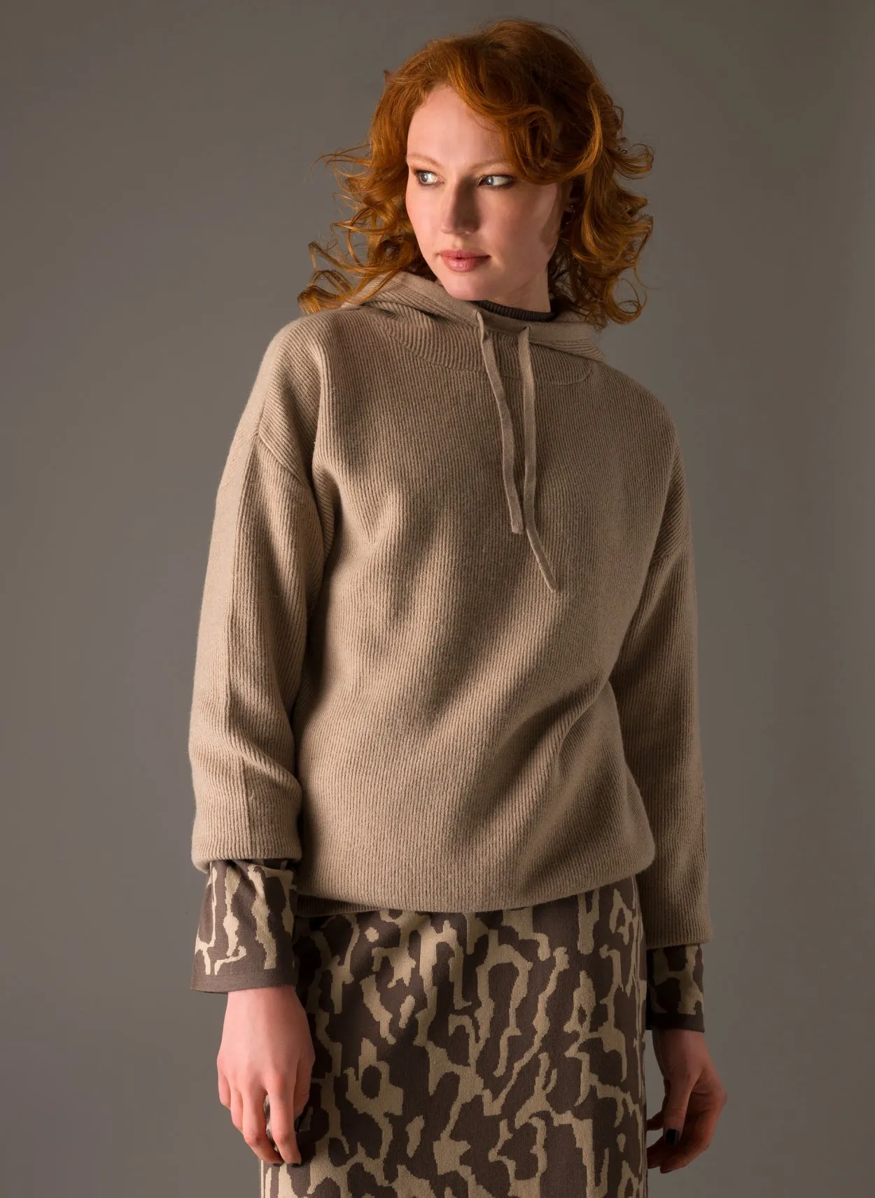 Soleil knitted hoodie