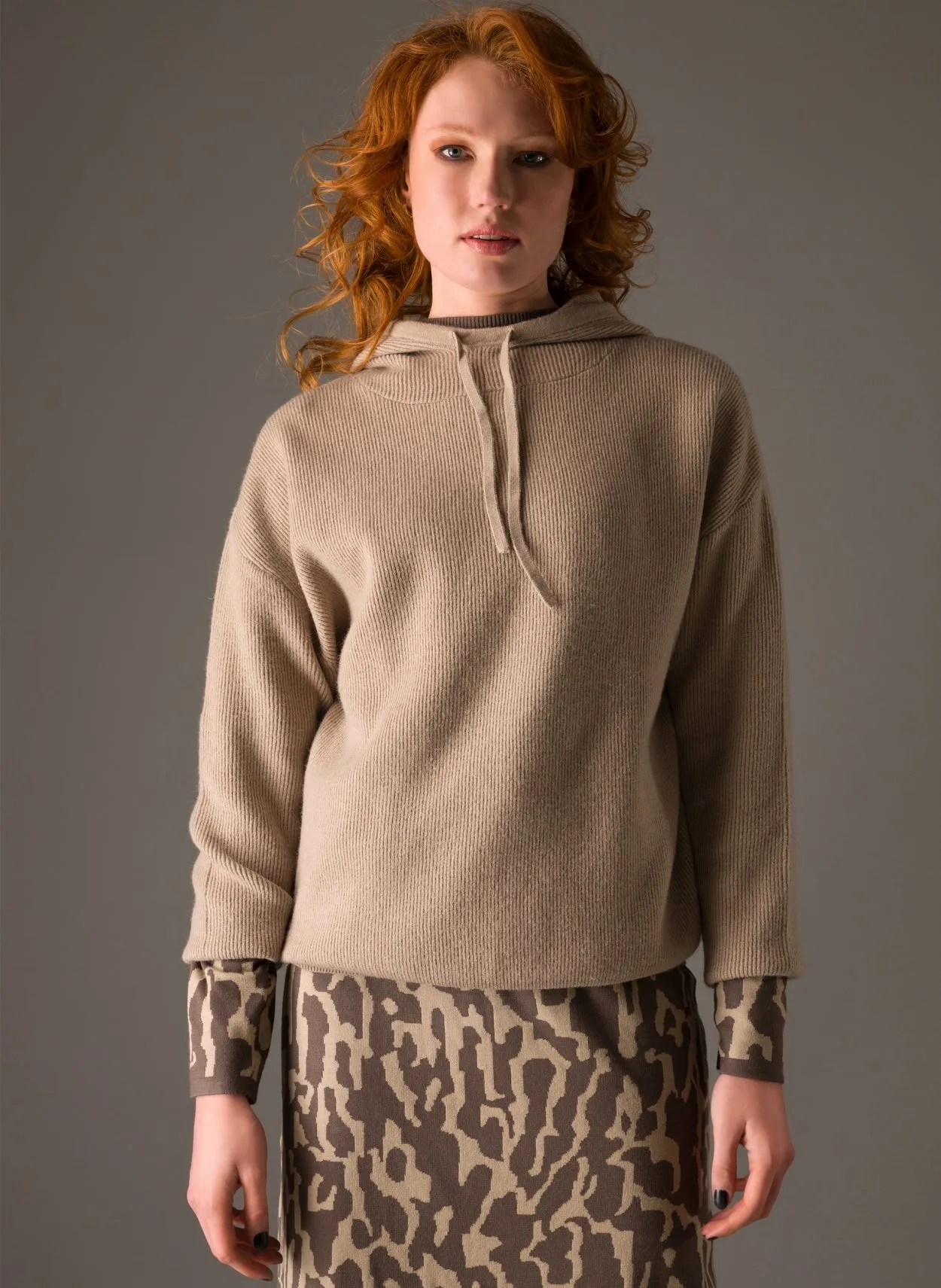 Soleil knitted hoodie