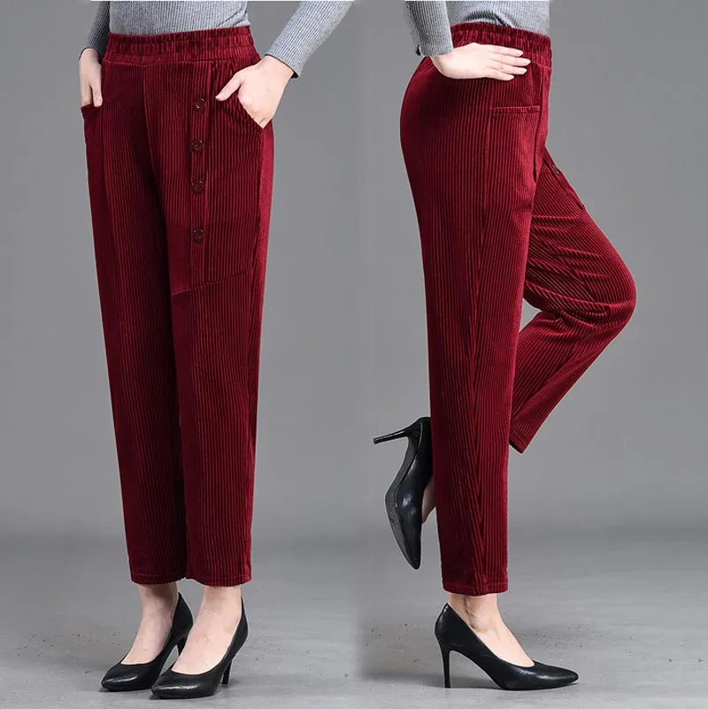 ❄️Winter Specials❄️Women's High Waist Corduroy Warm Pants