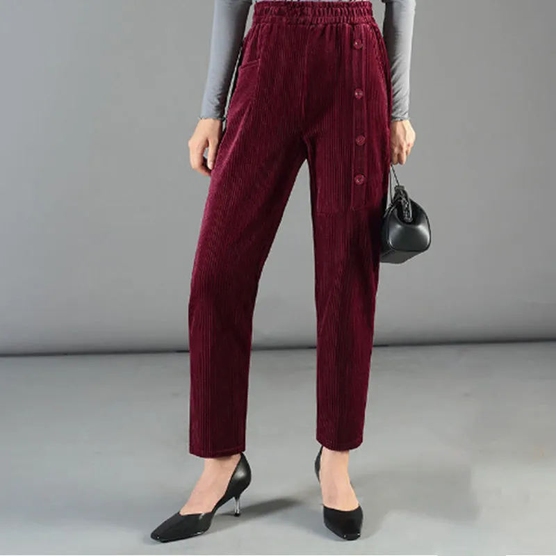 ❄️Winter Specials❄️Women's High Waist Corduroy Warm Pants